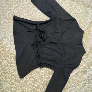 Zara Dark Gray Textured Top - new with tags